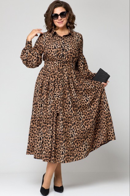 Платье 7303Л леопард EVA GRANT