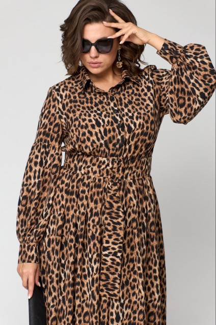 Платье 7303Л леопард EVA GRANT