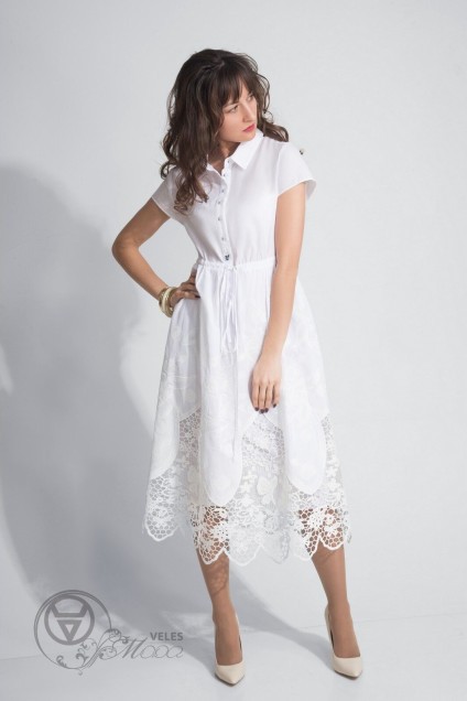 Платье 325 белый ElPaiz