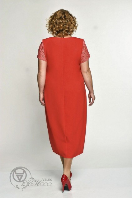 Платье 01-543 красный Elga