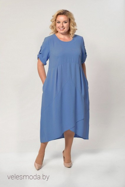Платье 01-612 голубой Elga