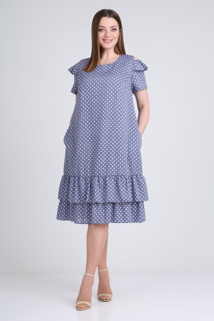 Платье 01-700 синий Elga