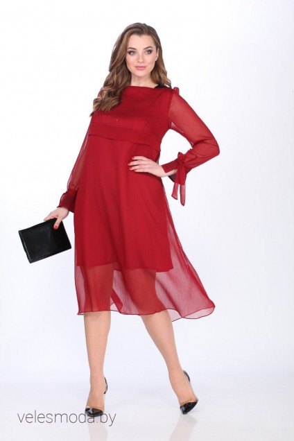 Платье 1490 красный Elletto