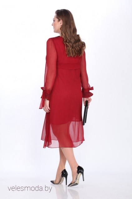 Платье 1490 красный Elletto