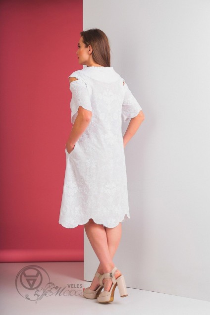 Платье 1553 белый Elletto