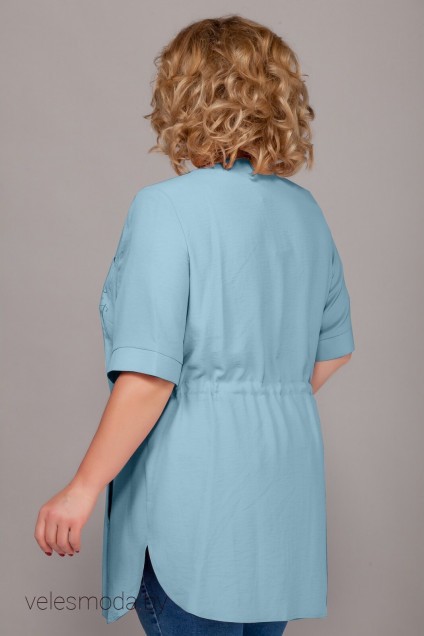Блузка 399-1 голубой Emilia