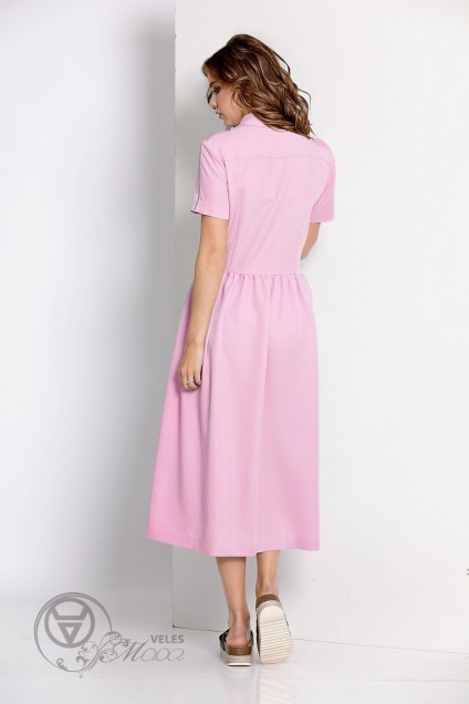 Платье 1498 розовый EOLA