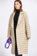 Пальто 2184 салатовый + фиолетовый EOLA