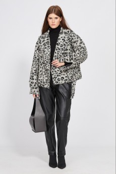 Куртка 2445 серый леопард EOLA