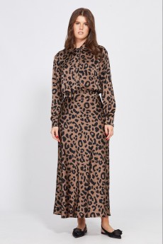 Блузка 2500 коричневый леопард EOLA
