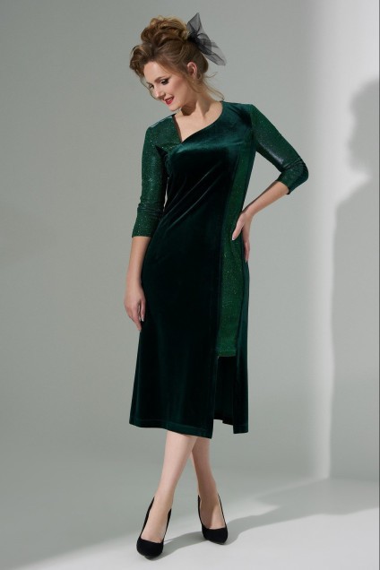 *Платье 490 зеленый Euro Moda