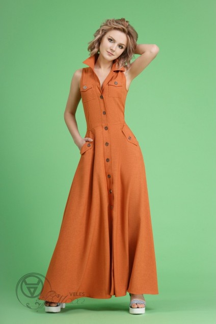 Платье 100 оранжевый Euro Moda