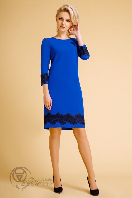 Платье 104 синий Euro Moda