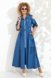 Платье 410 синий джинс Euro Moda
