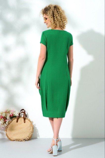 Платье 454 зеленый Euro Moda