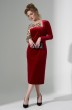 Платье 485 красный Euro Moda