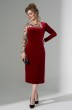 Платье 485 красный Euro Moda