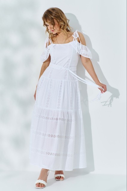Платье-сарафан 524 белый Euro Moda