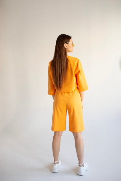 Костюм с шортами 006ФС оранжевый Faldas