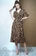 Платье 3387 бежево-коричневый леопард FantaziaMod