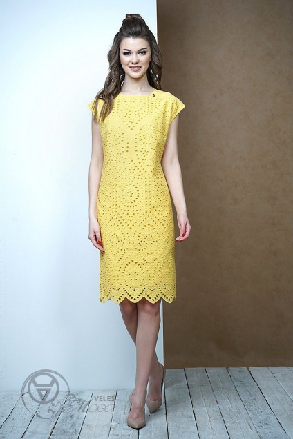 Платье 3451 желтый FantaziaMod