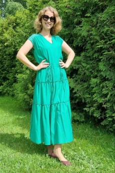 Платье 4542 зеленый FantaziaMod