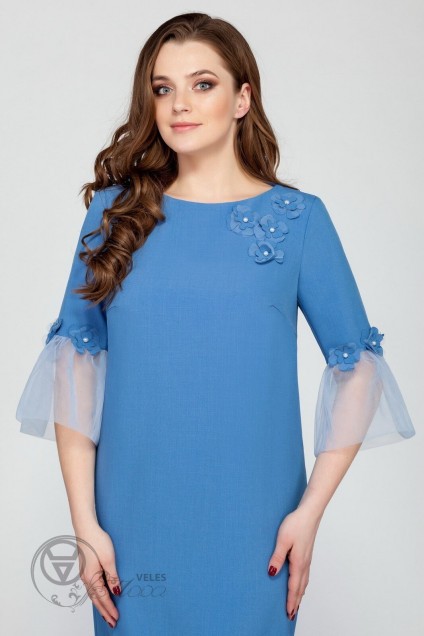 Платье 1193 голубой Deesses