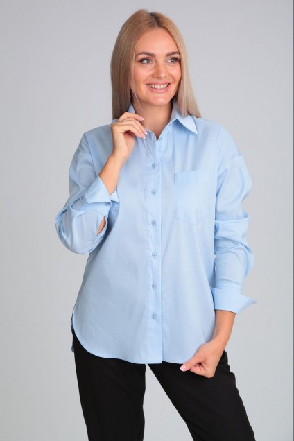 Рубашка 2602 голубой FloVia