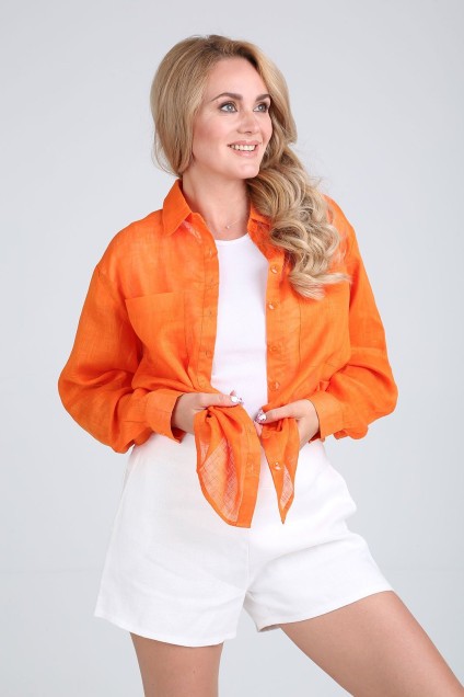 Костюм с шортами 3014 + 1020 оранжевый FloVia