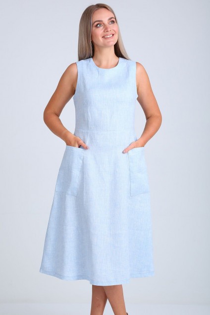 Платье 4008 голубое FloVia