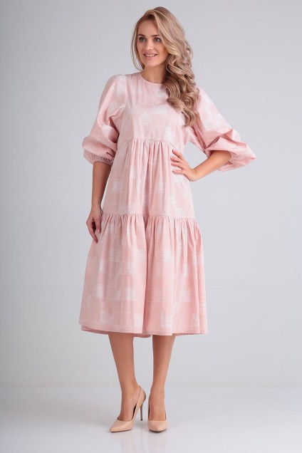 Платье 4067 розовый FloVia