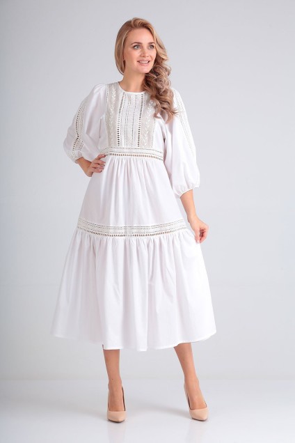 Платье 4068 белый FloVia