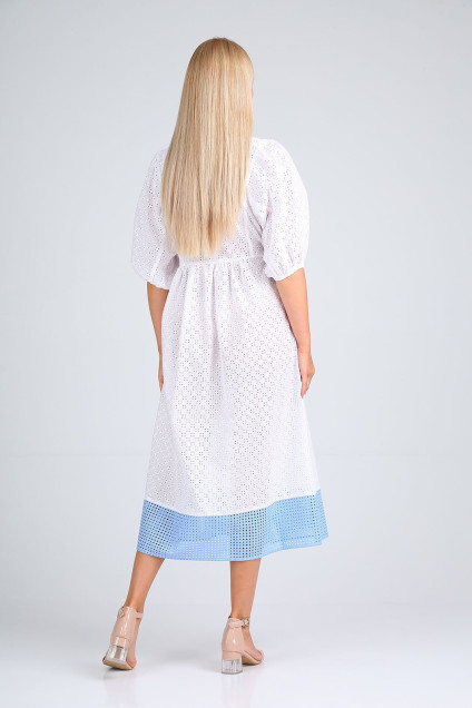 Платье 4090 бело-голубой FloVia