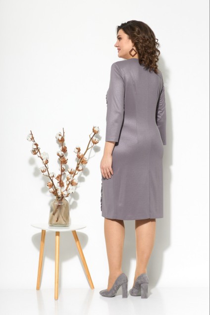 Платье 491 серо-фиолетовый Fortuna. Шан-Жан