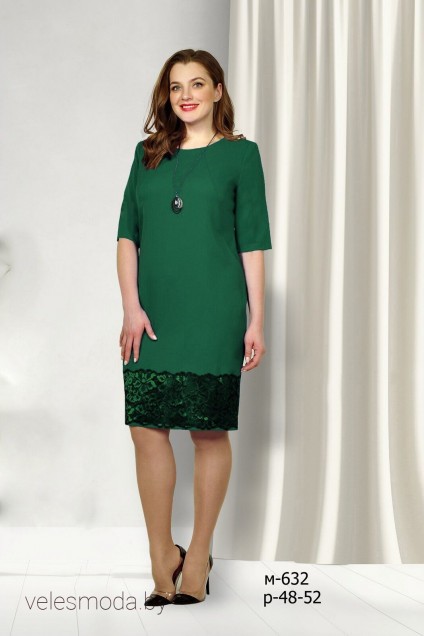 Платье 632 зелень Fortuna. Шан-Жан