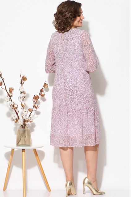 Платье 669-1 розовый Fortuna. Шан-Жан