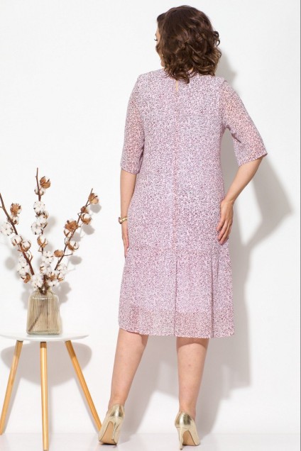Платье 669-1 розовый Fortuna. Шан-Жан