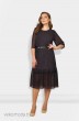 Платье 669 черный+фиолетовый горох Fortuna. Шан-Жан