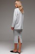 Костюм с юбкой f7065-50-04 серый меланж GO wear