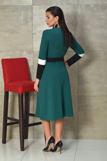Платье 789-1 зеленый Галеан Стиль