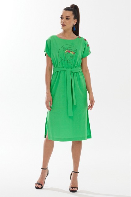 Платье 897 зеленый Галеан Стиль