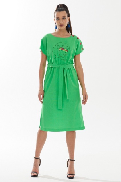 Платье 897 зеленый Галеан Стиль