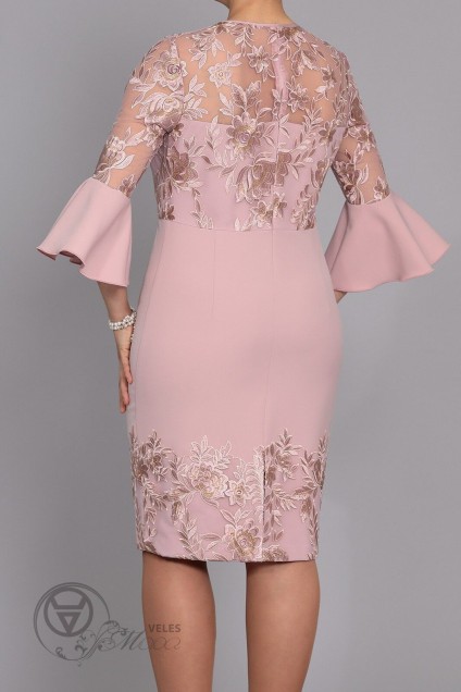 Платье 683 розовый Галеан Стиль