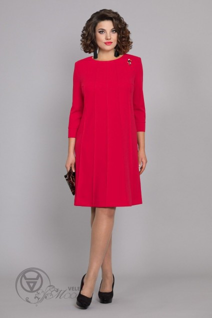 Платье 690 красный Галеан Стиль