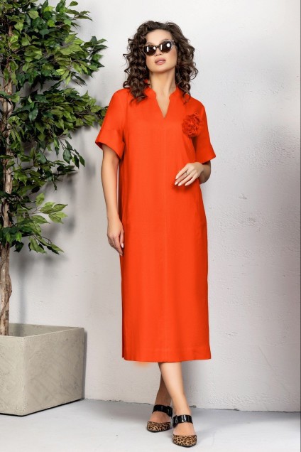 Платье 2611 оранжевый Gold Style