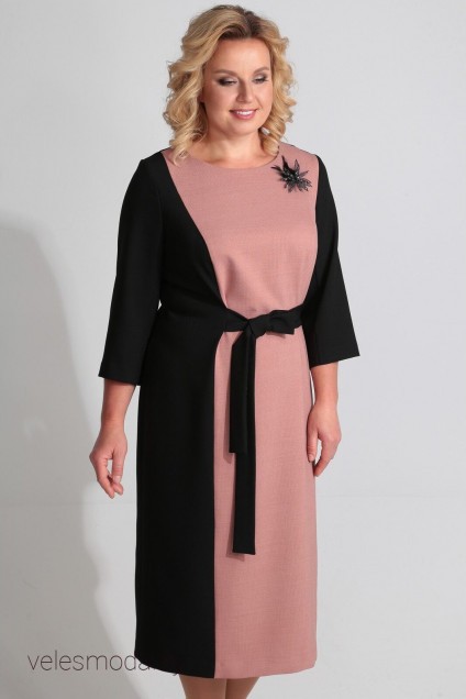 Платье 4594 черный+розовый Golden Valley