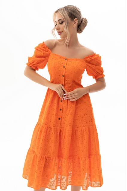 Платье 4720-1 оранжевый Golden Valley