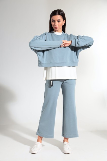 Спортивный костюм 3081 серо-голубой HIT