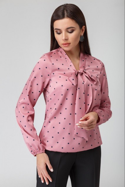 Блузка 421 розовый+горох IVARI