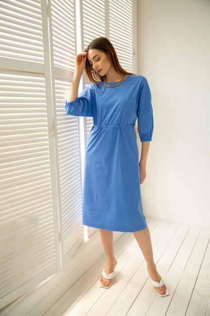 Платье 1011 голубой Ivera collection
